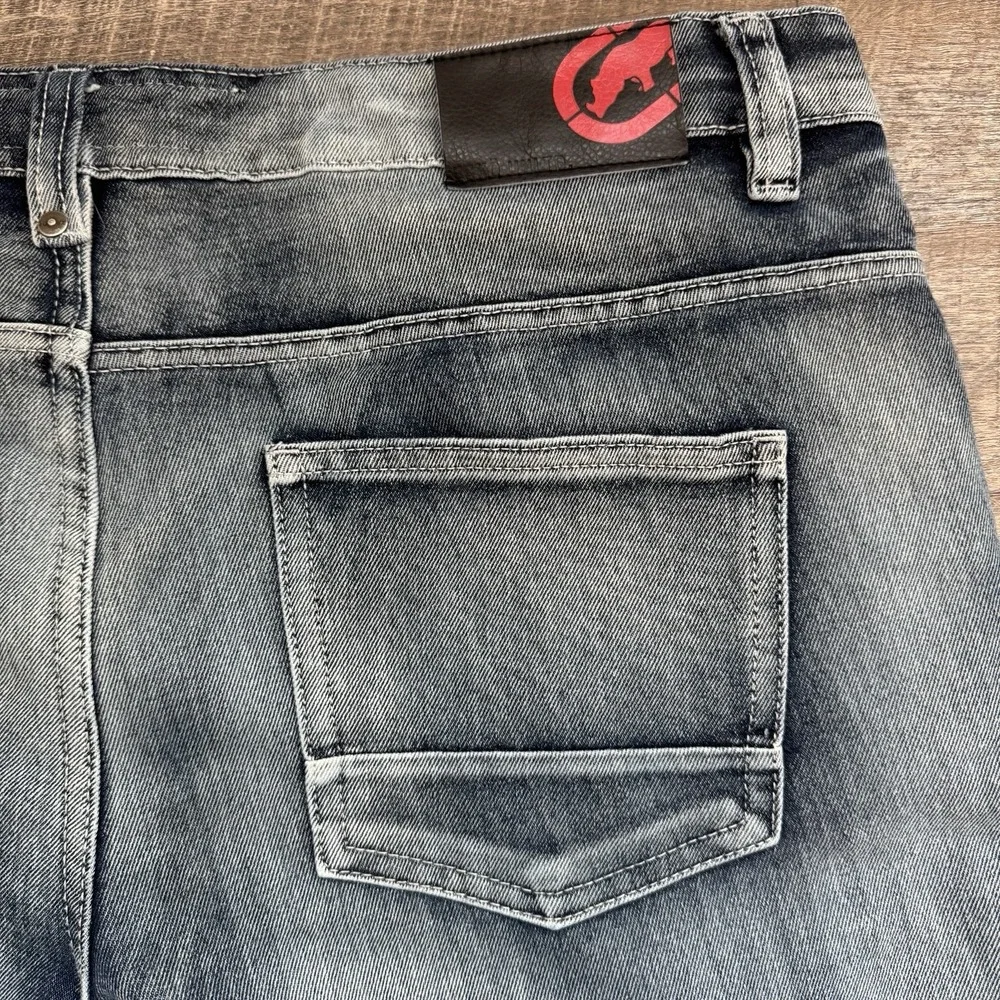 Vintage Y2K Ecko Unltd Relaxed Jean Shorts Size 38 Blue Skate Grunge Inseam 11" - Picture 8 of 8